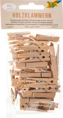 Produktbild von Folia Holzklammern braun