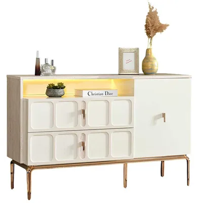 Image de Commode élégante avec des accents dorés et des tiroirs spacieux