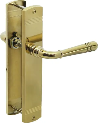 Produktbild von Türbeschlag 1612 Helena LS Blind Messing poliert PVD Türklinke