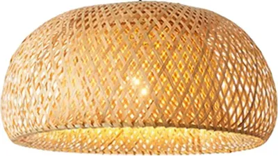 Zdjęcie produktu dla Lampa wisząca, ręcznie tkany bambus, styl japoński, 45 cm, bez żarówki