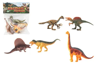 Immagine prodotto di Dinosauro in plastica 16-18 cm 5 pezzi in busta