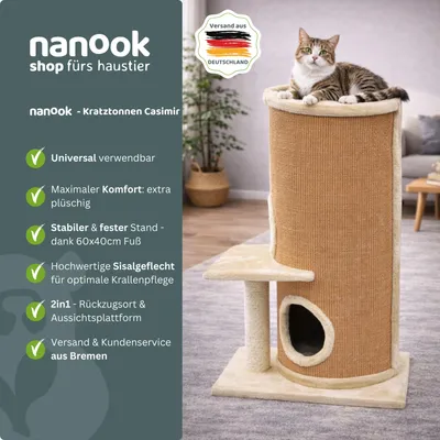 Produktbild von XL Kratztonne Casimir, Farbe:Beige