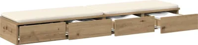 Produktbild von vidaXL Bettschubladen Artisan-Eiche 150 x 36,5 x 16,5 cm Holzwerkstoff