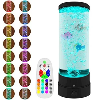 Zdjęcie produktu dla Lampa bąbelkowa akwarium LED z rybą pilot zdalny dla dzieci prezent