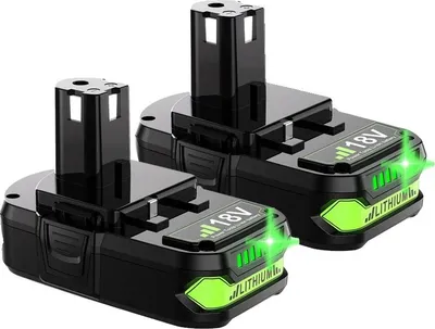 Obrázok produktu pre Náhradná batéria, Li-Ion, 18 V, kompatibilná s Ryobi, 2 ks, 3,0 Ah