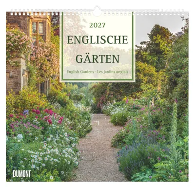 Produktbild von Wandkalender 2027: Berühmte Englische Gärten, 38 x 35,5 cm, Internationales Kalendarium