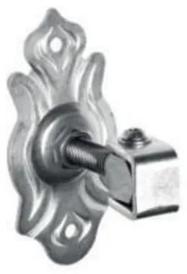 Immagine prodotto di LogistSystem Guida per cancello regolabile zincata M16 - Piastra 155x75 mm 1 pezzo - 61.007
