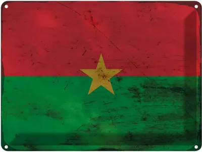 Produktbild von vianmo Blechschild 30x40 cm Burkina Faso Flagge Fahne Wappen