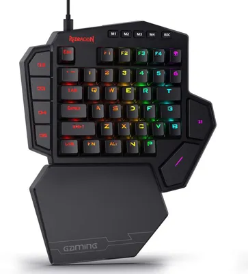 Immagine prodotto di Tastiera meccanica da gaming K585 DITI, a una mano, con illuminazione RGB, interruttori marroni, colore nero