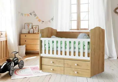 Produktbild von Babybett Einzigartig Moderne Schubladen Zusätzlicher Stauraum Sicheres Design