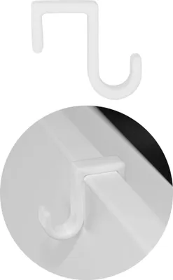 Produktbild von Türhaken Türklemme Türklammer Falzmaß 14 mm Türclip Türhaken Tür Kleiderhaken Universal Weiß
