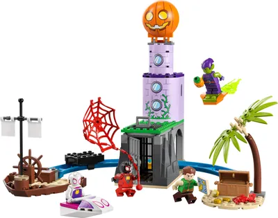 Produktbild von LEGO 10790 Marvel Spideys Team an Green Goblins Leuchtturm, Spielzeug für Kinder ab 4 Jahren mit Piratenschiff, Miles Morales Minifigur & mehr, Spidey und seine Super-Freunde