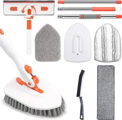 Zdjęcie produktu dla Środek do czyszczenia łazienki z obrotową głowicą o zakresie 180° – 5 funkcji – do łazienki, podłogi i ścian
