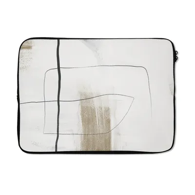 Produktbild von MuchoWow® Laptop Hülle 13 Zoll Farbe - Schwarz - Weiß Laptoptasche - Laptophülle - Sleeve - Rundumschutz