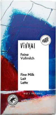 CZEKOLADA MLECZNA BIO 80 g - VIVANI