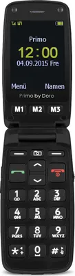 Image de DORO Primo 406 - Téléphone de fonction - écran LCD - 240 x 320 pixels - caméra arrière 0,3 MP - noir-argenté