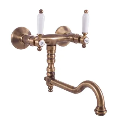 Zdjęcie produktu dla Slezák-RAV Bateria zlewozmywakowa/umywalkowa Slezák RAV Morava Retro MK501/29SM Kolor: stary mosiądz, Wymiar: 150 mm