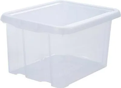 Produktbild von Aufbewahrungsbehälter mit Deckel 18 l 38,3 x 31 x 22,2 Naturfarben