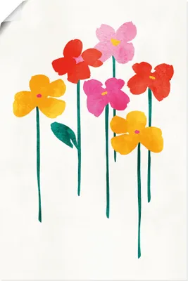 Produktbild von ARTland Poster Kleine glückliche Blumen Größe: 20x30 cm