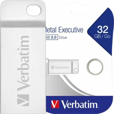 Zdjęcie produktu dla Verbatim Metal Executive, 32 GB, USB Typu-A, 2.0, Bez zatyczki, 3,6 g, Srebrny