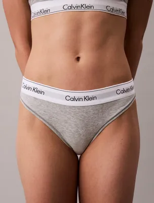 Zdjęcie produktu dla Calvin Klein Stringi Szare Melanżowe XL