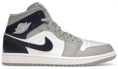 Produktbild von Jordan 1 Mid Wolf Grey Midnight Navy - EU 50.5