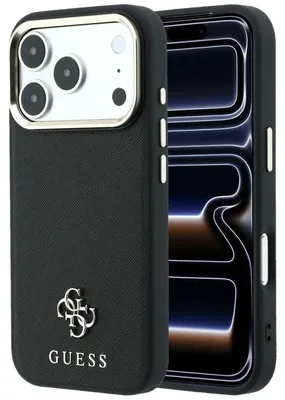 Obrázok produktu pre Kryt Guess Saffiano Small 4G & Classic Logo MagSafe pre iPhone 18 Pro Max / 17 Pro Max, čierna farba