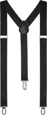 Produktbild von Hosenträger Herren Damen Hosen Träger Y Form Style Clips Schmal Neon Bunt Farbig schwarz