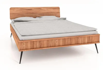 Produktbild von Holzbett KENT Kernbuche massiv mit Holzkopfteil 140x200