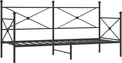 Obrázok produktu pre Denná posteľ bez matraca Čierna 75x190 cm Oceľ