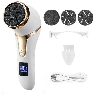 Image de INF Lime à Pied Électrique Aspirante - Pédicure Rechargeable USB pour Pieds Doux Blanc