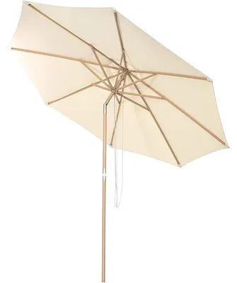 Produktbild von Gartensonnenschirm NP11075BE, aus Holz, 300 cm, beige