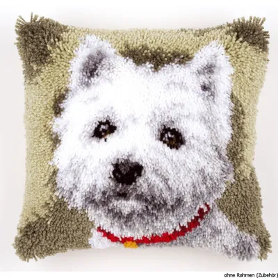 Produktbild von Vervaco PN-0145648 Knüpfkissen Hund Westie