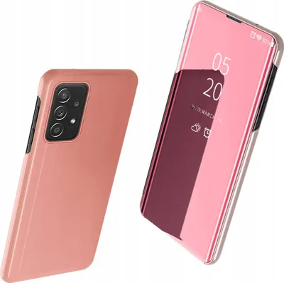 Obrázok produktu pre Priehľadné puzdro s chlopňou pre Samsung Galaxy A73 ružové