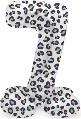 Produktbild von Stehender Zahl 7 Ballon Leopard 41cm