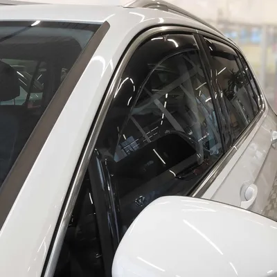 Image de Déflecteur de pluie pour VW Tiguan 2016-2025 Acrylique foncé 4pcs