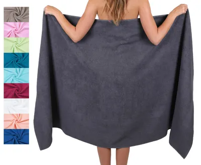 Produktbild von Betz XXL Badetuch 100 x 200 cm PALERMO Saunatuch 100% Baumwolle Farbe: anthrazit