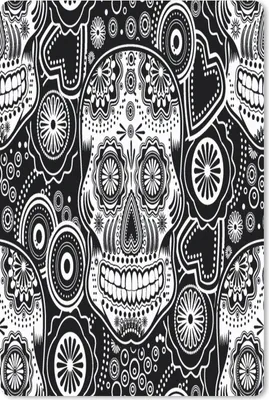 Produktbild von MuchoWow® Mauspad Mousepad Teens - Totenkopf - Blumen - Muster 18x27 cm - Mousepads - Maus Mat - Pad - Mausunterlage