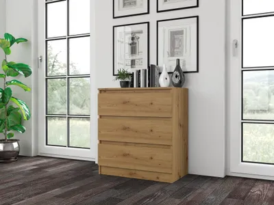 Image de Grande commode moderne à 3 tiroirs, très pratique