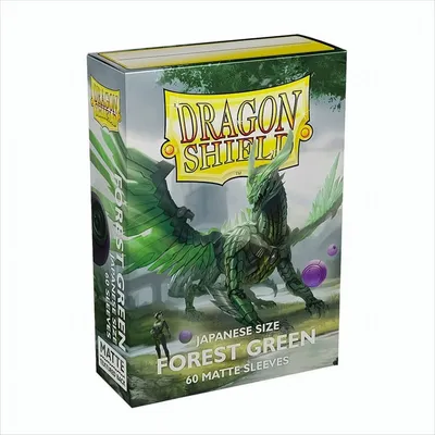 Produktbild von Dragon Shield Japanese Size Matte Sleeves - Forest Green (60 Sleeves)