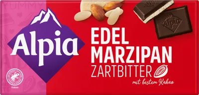 Produktbild von Alpia Schokolade Edel Marzipan Zartbitter (100 g)