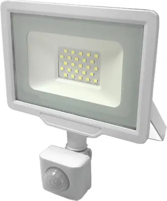 Image de Projecteur LED Extérieur 20W IP65 BLANC avec Détecteur de Mouvement Crépusculaire - Blanc Froid 6000K - 8000K