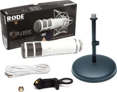 Zdjęcie produktu dla Mikrofon Rode Podcaster MKII USB ze statywem stołowym