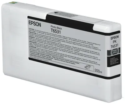 Zdjęcie produktu dla Epson T6531 Photo Black Ink Cartridge (200ml), Czarny fotograficzny, Atrament barwnikowy, 200 ml, 1 szt.