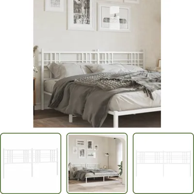 Immagine prodotto di The Living Store Testiera in metallo bianco 200 cm