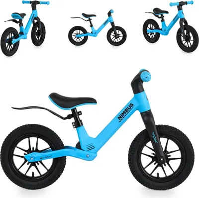 Produktbild von Byox Laufrad Nimbus 12 Zoll Luftreifen Sitz verstellbar Leuchträder Schutzblech blau
