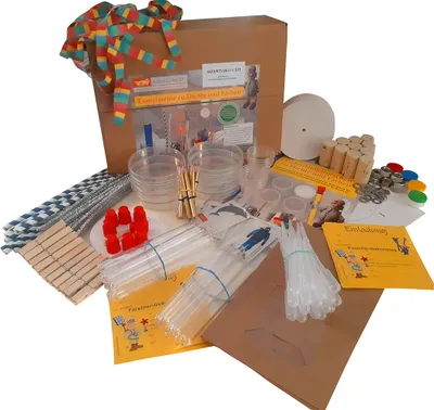 Produktbild von Kindergeburtstag ForscherPartySet, "Farbspektakel & schwimmen-schweben-sinken", Geburtstagsfeier mit myExperimentSet, 8 Kinder