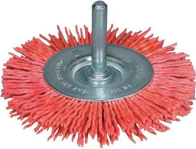 Image de Brosse ronde 100 mm, nylon, grain 80, 10 mm, 4 500 tr/min