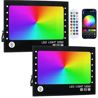 Zdjęcie produktu dla Reflektor LED rgb 100W sterowanie aplikacja bluetooth pilot
