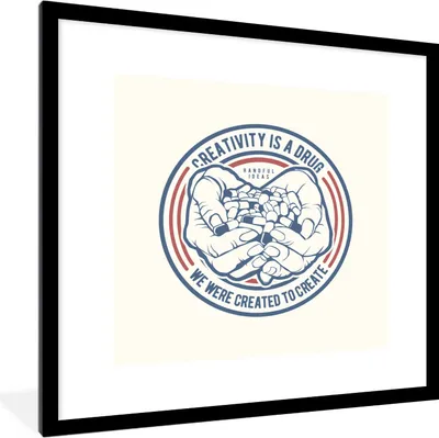 Produktbild von MuchoWow® MuchoWow® Gerahmtes Poster Kreativ - Zitate - Vintage 40x40 cm - Poster mit zchwarzem Bilderrahmen - Poster - Plakat im Rahmen